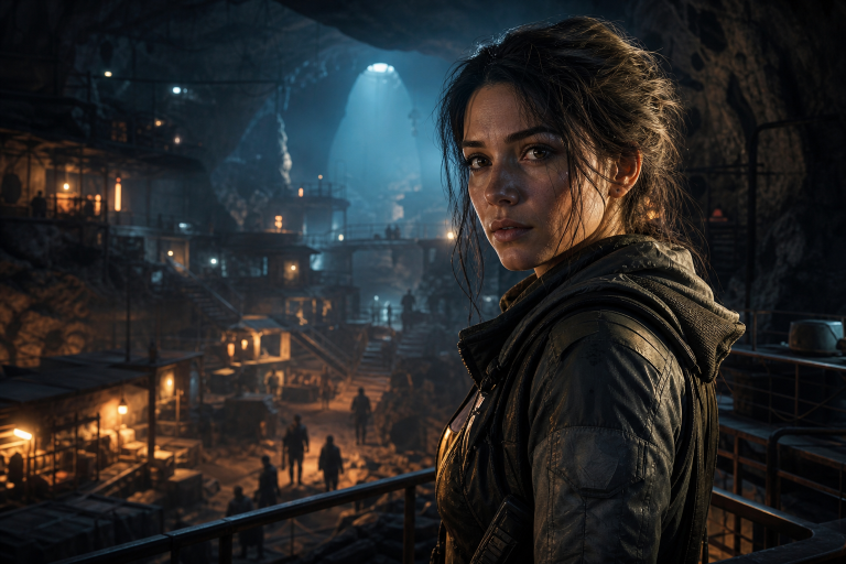 Celeste aus ARC Raiders in einer atmosphärischen Speranza-Szene